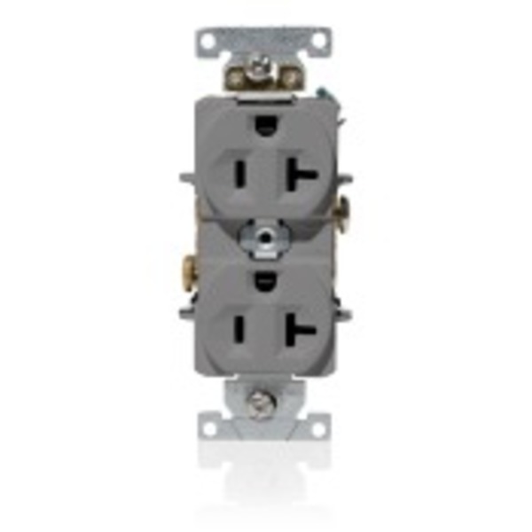 Leviton ELECTRICAL RECEPTACLES 20A 125V IND DUPLEX REC GRY C5362-GY
